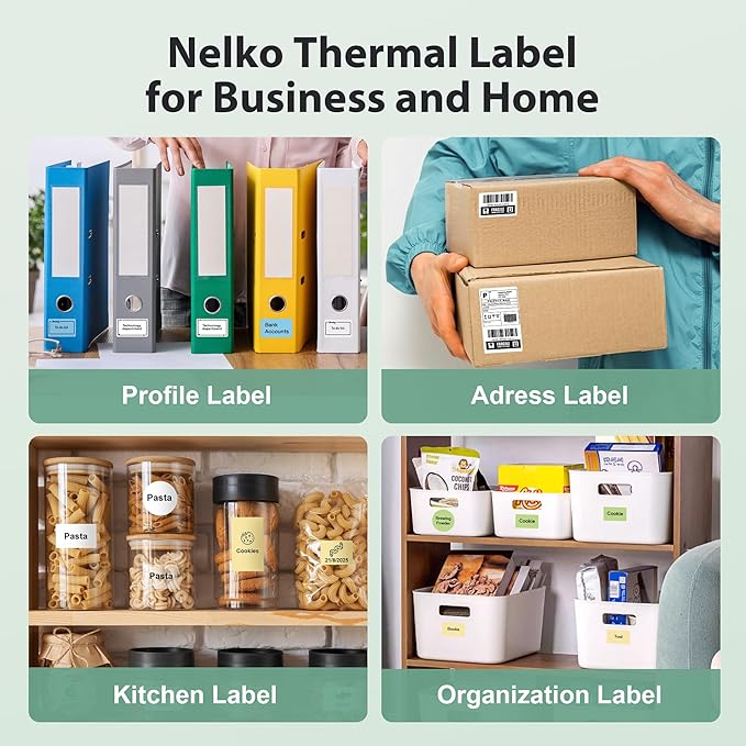 Thermal Labels for Nelko PM220 Label Maker, 2'' x 3.15'' (50x80mm) Thermal Sticker Label, Waterproof, Multi-Purpose Label Tape, 1 Roll of 100 Self-Adhesive Thermal Paper (White)