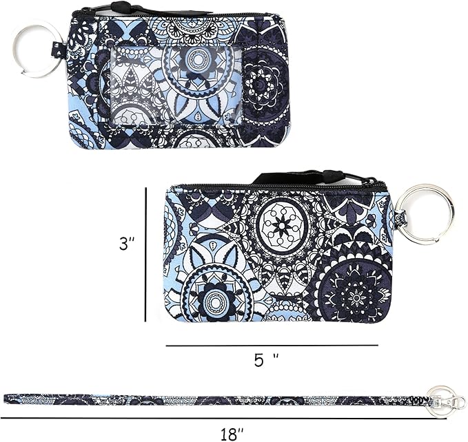 WONDERFUL FLOWER Lanyard Wallet, ID Holder with Lanyard, ID Wallet with Lanyard, Keychain Wallet for Women