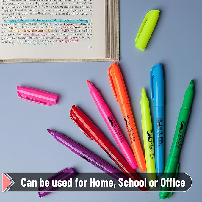 Mr. Pen- Highlighters, Assorted Colors, Pack of 28, Fluorescent Highlighters