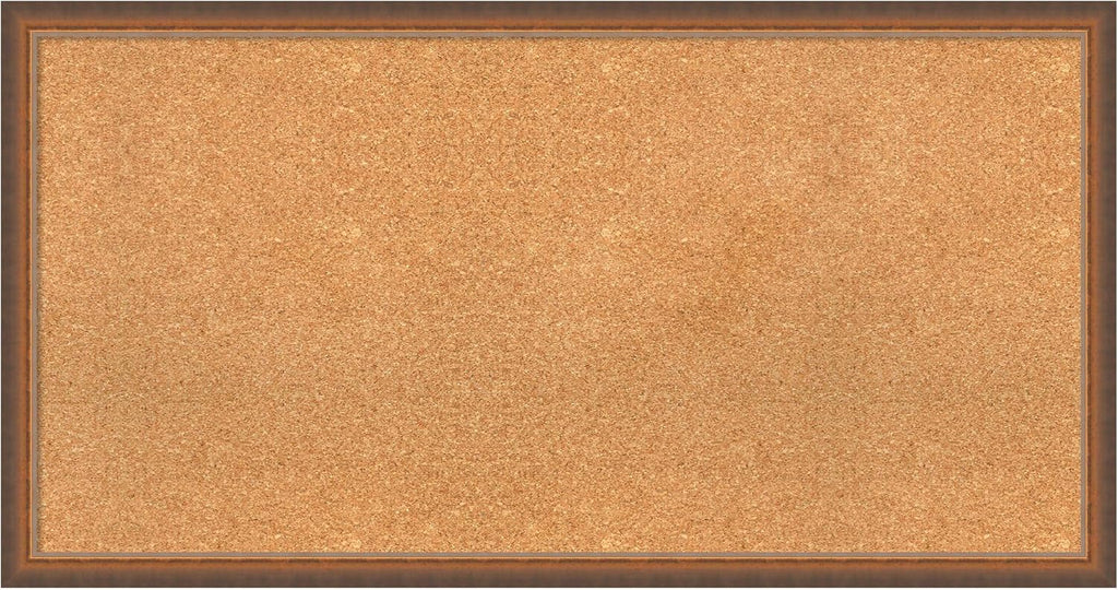 Amanti Art Natural Cork Board for Wall, 22x42 Vision Board with Bronze Frame, Large Corkboard Office Decor for Home Organization, Modern Corkboard Pinboard to Display Items for Home Organization in