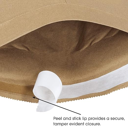Aviditi Kraft Self-Seal Padded Mailers, #4, 9 1/2" x 14 1/2", Kraft Brown, Peel and Seal Closure, Fiber Cushioned Envelopes for Protecting Items During Shipping and Mailing, Case of 25