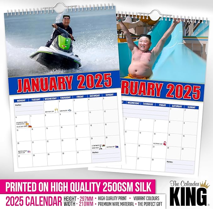 // Kim Jong-Fun - 2025 Wall Calendar - A4 Size (210mm x 297mm)