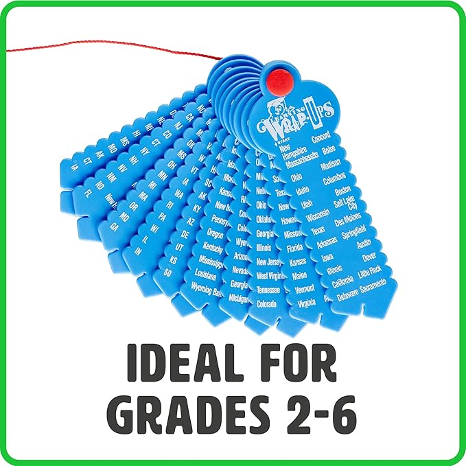 LEARNING WRAP-UPS SELF-CORRECTING States & Capitals US Geography Self-Correcting Keys, (K105-SB)
