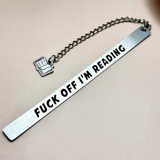 Funny Christmas Bookmarks for Women, FCK Off I'm Reading Book Gifts for Book Lovers Men Women Friends, Birthday Gift Book Mark for Reading Women Writers Teachers, Stocking Stuffers Present