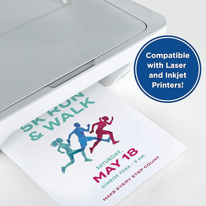 Printworks White Cardstock, 67 lb, 96 Bright, FSC Certified, (5 pack bundle) 500 Sheets, 8.5 x 11 Inch (00540C)