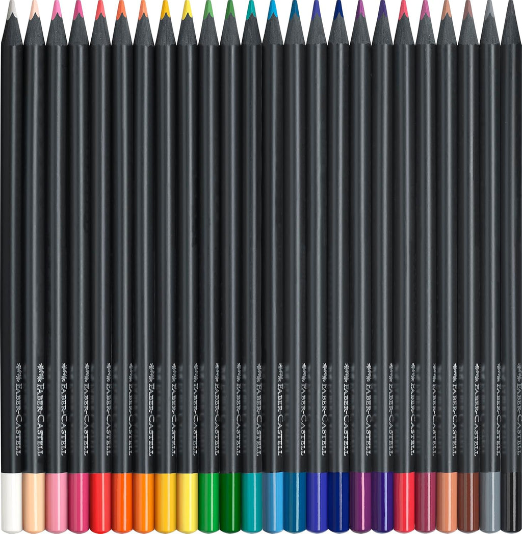 Faber-Castell Black Edition Colored Pencils: 24 Classic