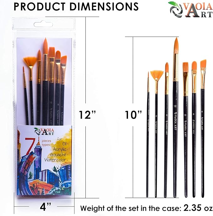 Paint Brush Set for Acrylic Painting Artist Watercolor Brush Professional Oil Painting Brushes Small Craft, Face Paint Brushes Black Handle