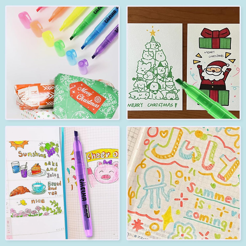 SMELHA Highlighters - 150 Pack Assorted Colors, 6 Colors, Chisel Tip, Quick Dry, Suitable for Offices, Schools, Home