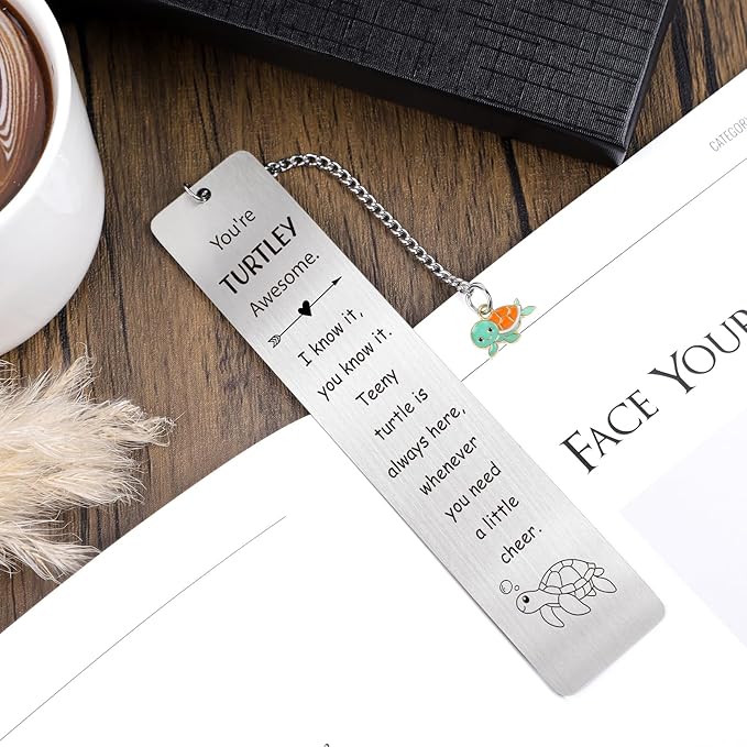 Metal Bookmark Turtle Gifts - Best Turtle Gifts for Turtle Lovers Sea Turtle Gifts for Women Cute Turtle Lovers Gift Ideas Birthday Thanksgiving Christmas Sea Turtle Gifts for Book Lovers