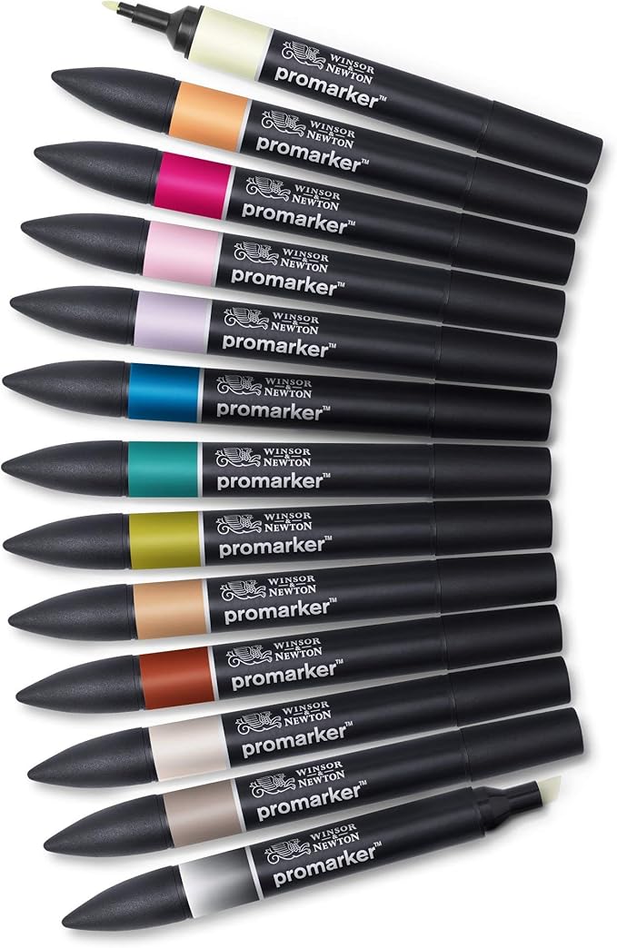 Winsor & Newton ProMarker Set, 12 Count, Manga Romance