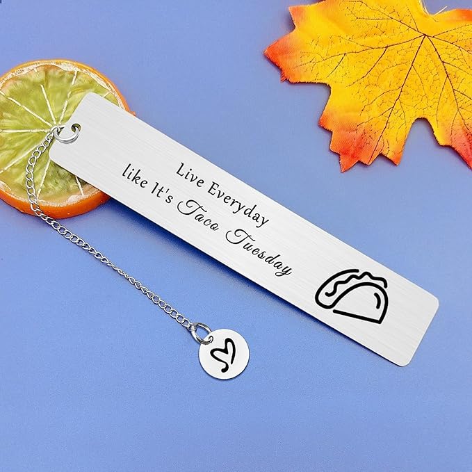 Taco Lover Gifts Bookmark for Reading Taco Lover Gift Ideas Taco Lovers Gift for Friends Bookmark Gift for Book Lovers Taco Themed Gifts Friendship Gift Librarian Graduation Gifts for Friends Sister