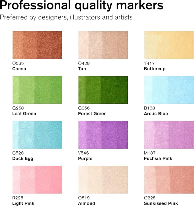 Winsor & Newton Promarker, Set of 12, Manga Fantasy