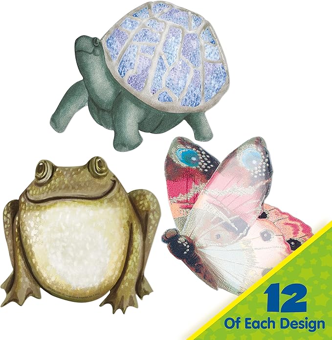 Eureka Curiosity Garden Paper Cut-Out Classroom Decorations for Teachers, 36 Pieces