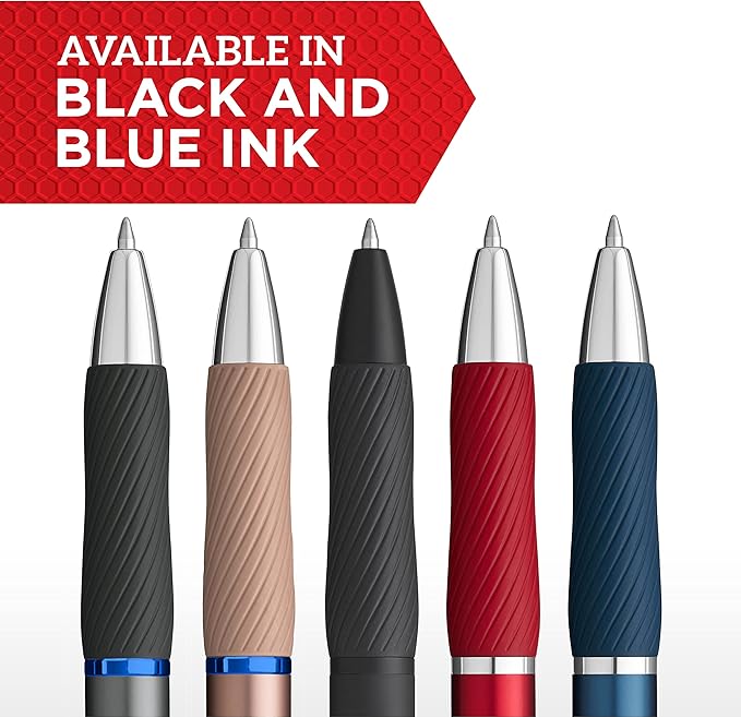 Sharpie S-Gel, Gel Pens, Sleek Metal Barrel, Matte Black, Medium Point (0.7mm), Black Ink, 4 Count