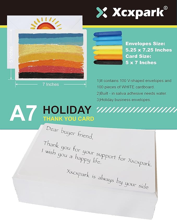 100 Qty 5.25 x 7.25 inches Printable A7 Invitation Envelopes & 100 Qty Flat Cards, Self Seal 120GSM White Kraft Paper Envelopes for Invitations, Papers, Photos, Documents, Wedding