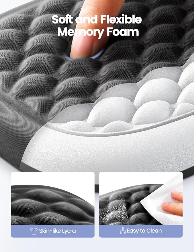 Vaydeer 1pc Elbow Rest Pad, Desk Wrist Rest Armrest, Soft Memory Foam Ergonomic Support, Mouse Cushion Pillow, Wrist Pain Relief for Computer Laptop Working Typing Gaming Travel Office Accessory-Large