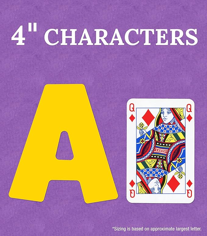 Carson Dellosa 219pc Color Pop Bulletin Board Letters, 4" Letters & Numbers Bulletin Board Decorations, Letters for Wall Decor, White Board, Bulletin Board, Cork Board, Letter Board, Classroom Decor