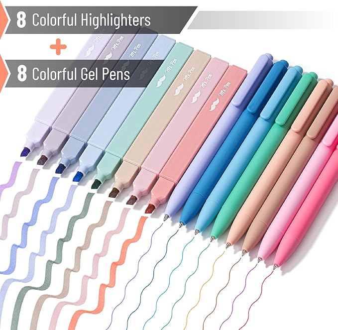 Mr. Pen- Aesthetic Bible Highlighters and Pens No Bleed, 16 Pack, 200 Sheets Transparent Sticky Tabs, Bible Highlighters No Bleed Highlighters for Bible Pages No Bleed, Bible Pens No Bleed Through