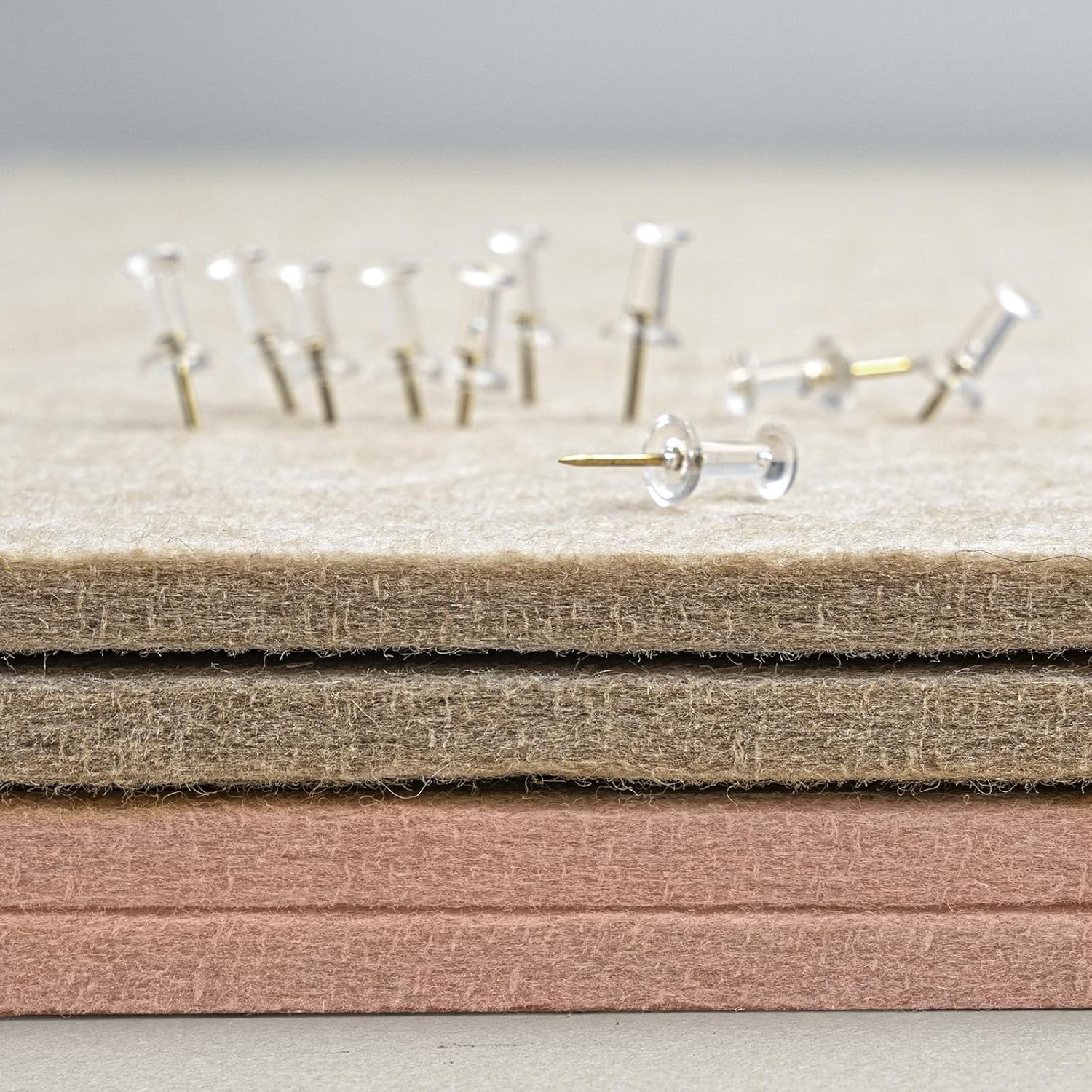 Large Bulletin Board - 48 x 36 Inches, Decorative Felt Pin Board for Wall - 4' x 3' Foldable Photo Display Board with Self-Adhesive Tape,Includes 20 Push Pins - Mauvey Pink