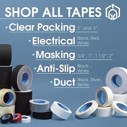 Spartan Industrial - 2" X 60 yd Clear Shipping Tape Rolls - 36 Rolls of Heavy Duty Box Tape for Moving, Packing, Shipping, Storage - 2.7 Mil