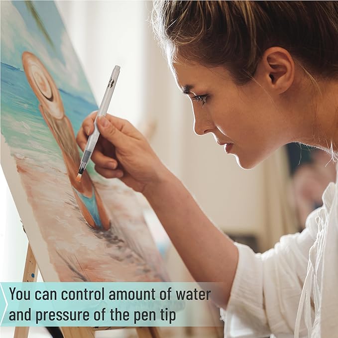 Mr. Pen- Watercolor Brush Pens, 12 pcs, Watercolor Brushes Set, Watercolor Pens for Adults, Water Brush Pen, Water Color Pens, Watercolor Brush Set, Refillable Brush Pen, Water Brushes for Watercolor