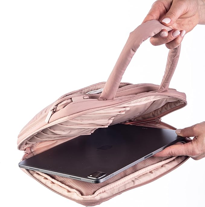 DiverseBee Large Bible Cover with Handles, Bible Carrying Case for Women, Bible Tote Bag, Book Cover, Bible Accessories Gift (Pink)