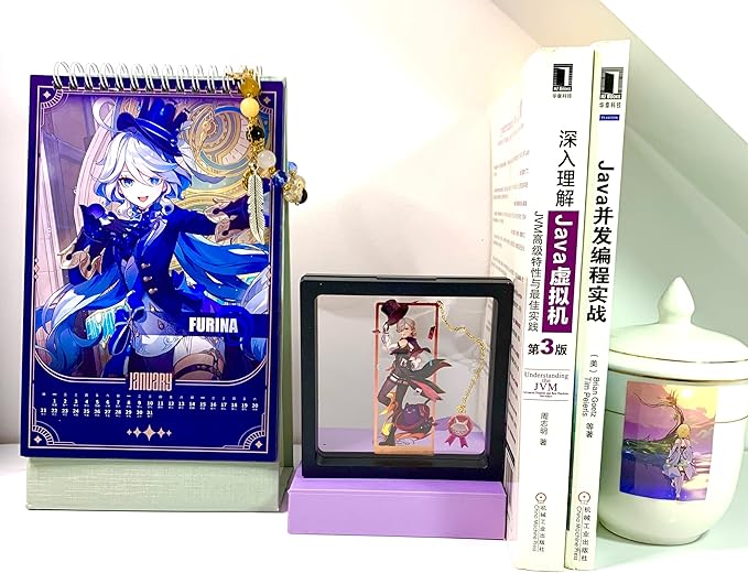 Genshin Impact Lyney Metal Bookmark - Anime Figure Merch with 3D Display Box - Birthday Gifts for Fans Friends Gamer Book Lovers - Zllada