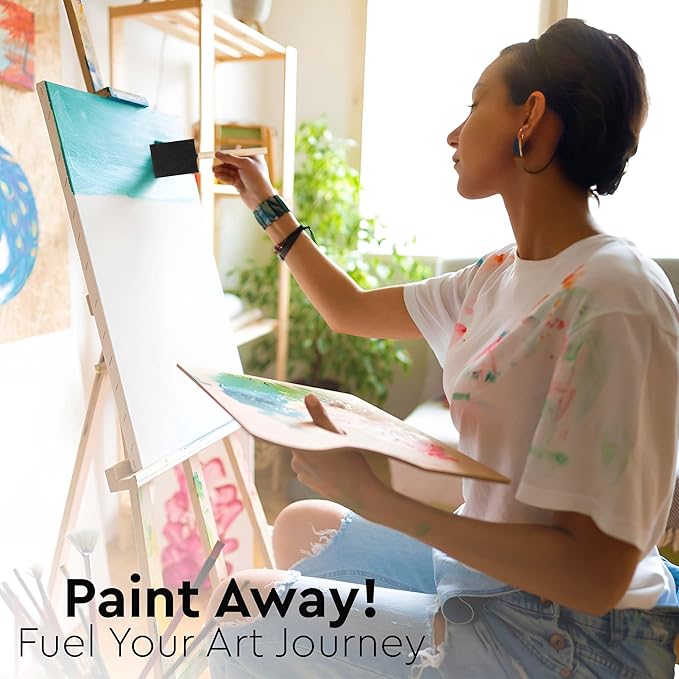 Vanitek 10 Piece Flat Flexible Poly Foam Bevel-Tipped Brush Set with Wooden Handles - Ideal for Applying Paint, Oil-Based Paints, Stain, Varnish, Enamel, Latex Paint, Smooth Surfaces, & Arts & Crafts