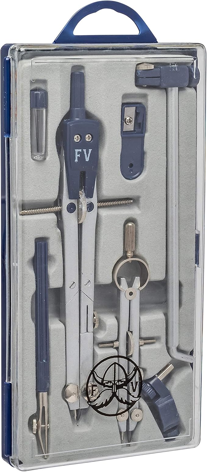 Drafting Compass for Geometry Set - Drawing Compass Geometry Set for Drafting, Math and Making Circles with Large Extension Beam for School, Drafting, Engineering and Architecture