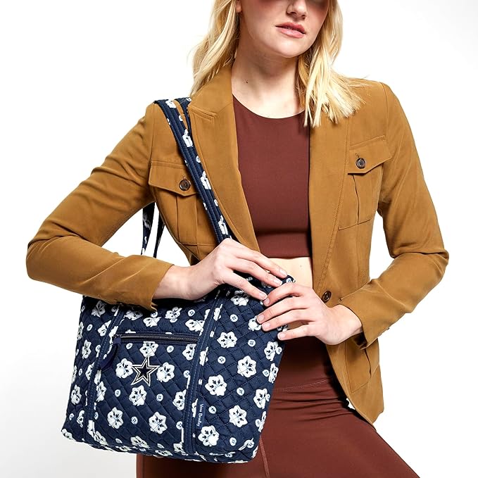 Vera Bradley Women's Cotton NFL Small Vera Tote Bag (Multiple Teams Available)