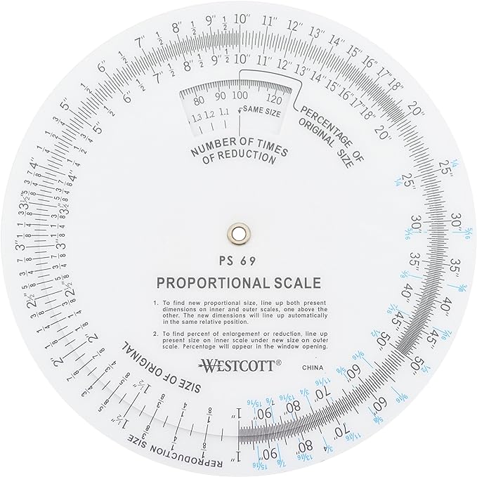 Westcott 5" Proportional Scale, White (PS-69)