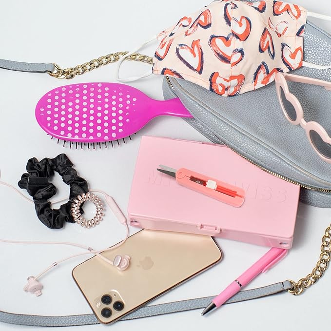 JubileeYarn Push Open Folding Safety Scissors - Pink - 3 Pairs