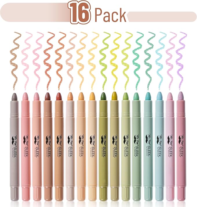 Mr. Pen- Gel Highlighter Set, 16 Pack, Assorted Colors, Bible Highlighters No Bleed Gift Set, No Bleed Highlighters, Bible Highlighter, Gel Highlighters for Bibles