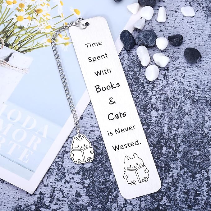 Cat Bookmark for Women Cat Lovers Bookmark Gifts for Her Him Book Lovers Valentines Day Gift for Book Lover Cat Lover Women Birthday Galentine’s Day Gift for Cat Lover Friends Best Friend Women Girl