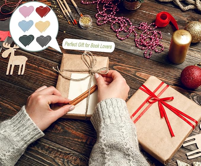 12 PCS Leather Bookmarks for Women with Heart Shape, Cute Corner Bookmark, Book Accessories for Reading Lovers, Book Markers for Women, Bookmarks for Book Lovers by HNQCPCVU (12PCS Heart)