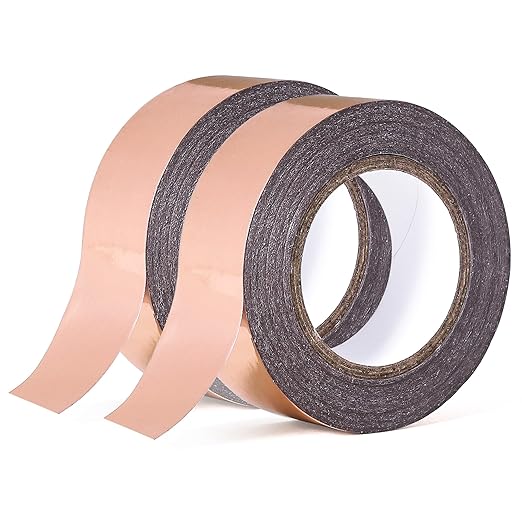 Solid Foil Washi Tape - Low Tack Self Adhesive Decorative Washi Tape Shiny Metallic Color - 3/5 Inch Wide and 66 FT Long Total, Rose Gold