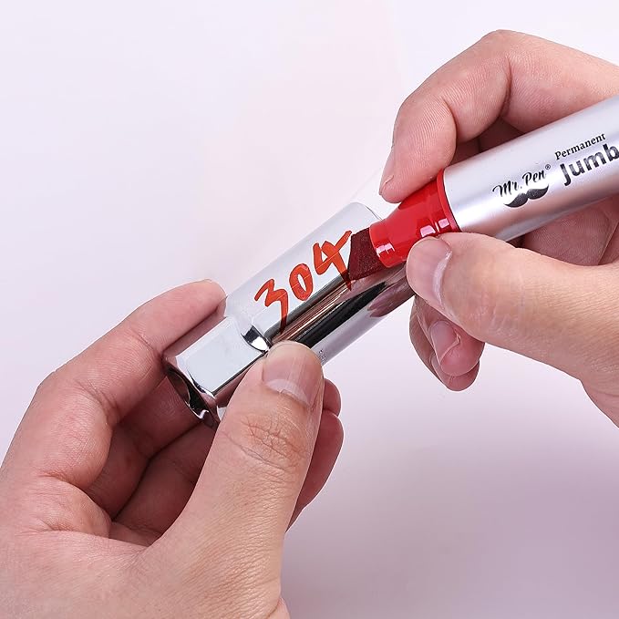 Mr. Pen- Jumbo Permanent Markers, 4 Pack, Green, Chisel Tip, Large, Huge Poster Markers