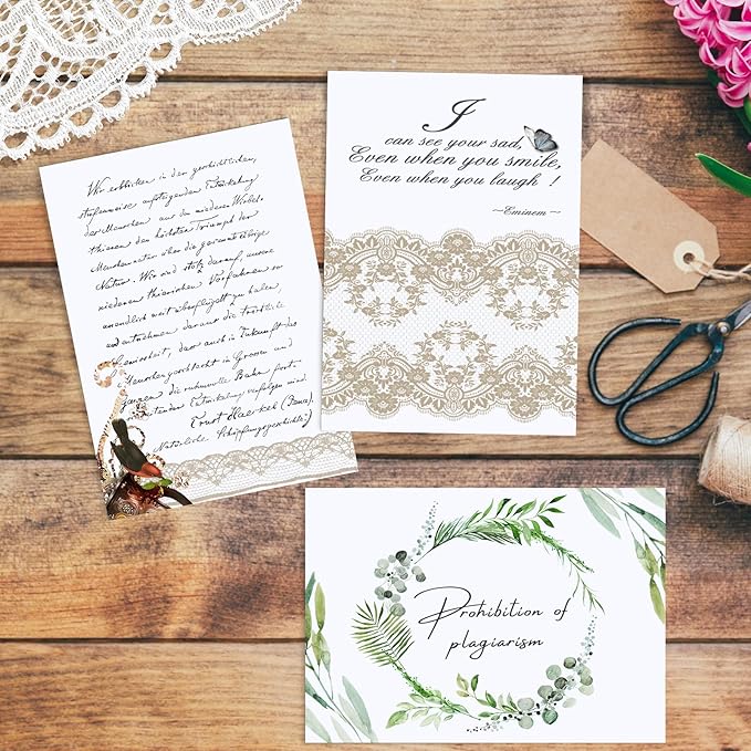 120 Sheets White Cardstock Paper 8.2 x 11.6, 230gsm/85lb Card Stock Paper for Scrapbook, Craft, Cards Making, Menus, Invitations