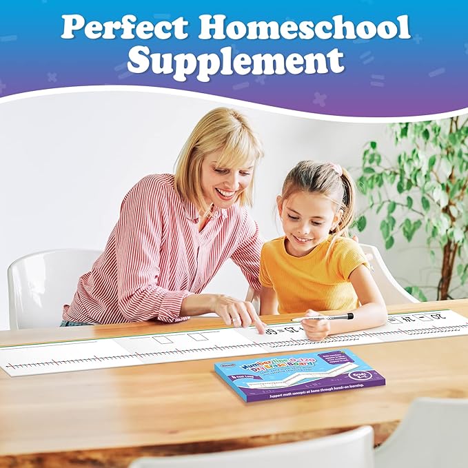 Aizweb 0-120 Dry Erase Number Line Board,Addition & Subtraction Game,Desk Whiteboard Number Chart Math Manipulative Game for Kid Age 4-8,Educational Learning Game for Kindergarten 1st Grade Homeschool