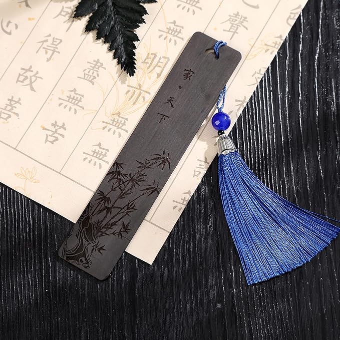 Wooden Bookmark Engraved Book Mark Vintage Style Best Unique Gifts Set for Book Lovers,Women,Men,Teacher,Birthday Present