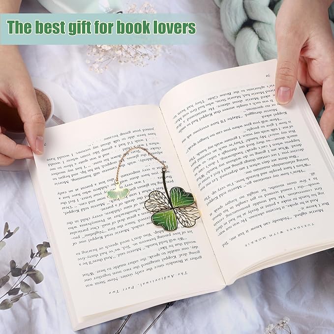 5 Pack Metal Bookmarks for Reading Women, Book Lover Gifts Stocking Stuffers for Women, Colorful Bookmark for Book Lovers, Fancy Unique Cute Plant Bookmark, Gifts for Book Lovers, Writers, Readers