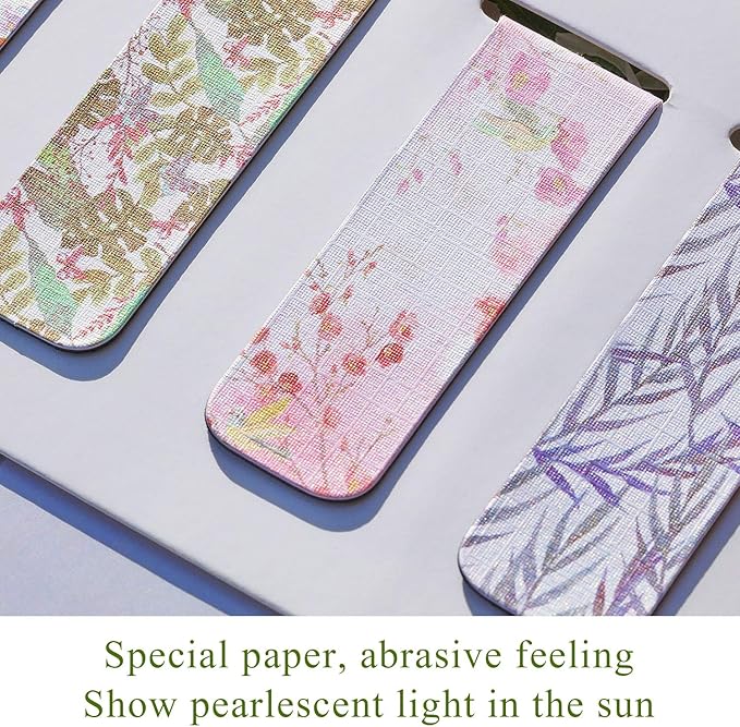 Chinco 10 Pieces Magnetic Bookmarks Magnet Page Markers Assorted Book Markers Set for Students Reading Gifts for Christmas(Cactus)