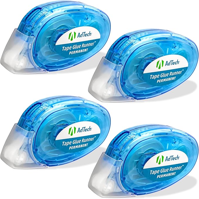 AdTech 5603 Permanent Crafter's Tape, 0.31" x 315", Pack of 4