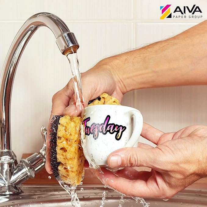 Printable Vinyl Sticker Paper for Laser Printer - Matte White - 100 Self-Adhesive Sheets - Waterproof Decal Paper - Standard Letter Size 8.5"x11"