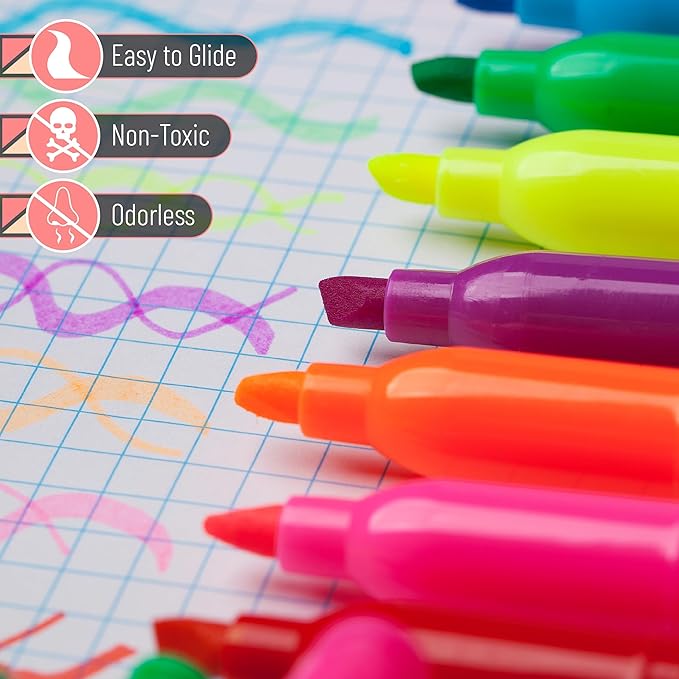 Mr. Pen- Highlighters, Assorted Colors, Pack of 28, Fluorescent Highlighters