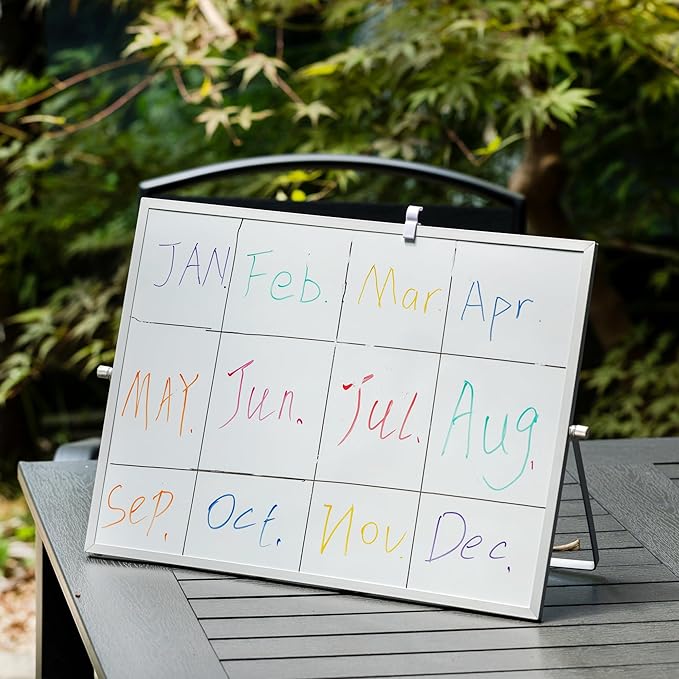 Mr. Pen- Small Dry Erase Board with Stand, 12.5"x16.5", 10 Markers, 10 Magnets and 1 Eraser, Double-Sided Kids White Board Dry Erase Board for Desk Dry Erase Board, Kids Dry Erase Board Kids
