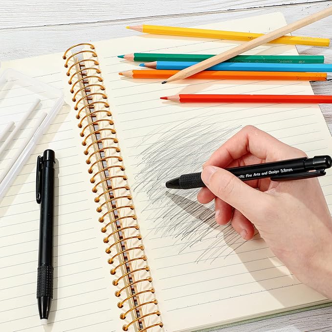 Eersida Retractable Eraser and Refill Mechanical 3.8 mm Pen Style Art Erasers for Artists Drawing Painting, Students Teacher Adult Office School Home(2 Packs)