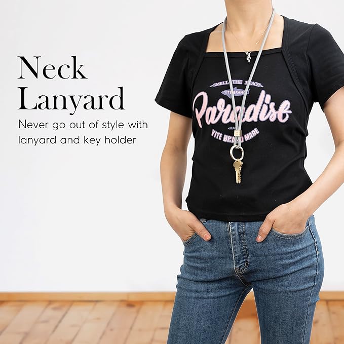 SENLLY Neck Lanyard Strap for Keys, Original Minimalist Design KeyChain Holder