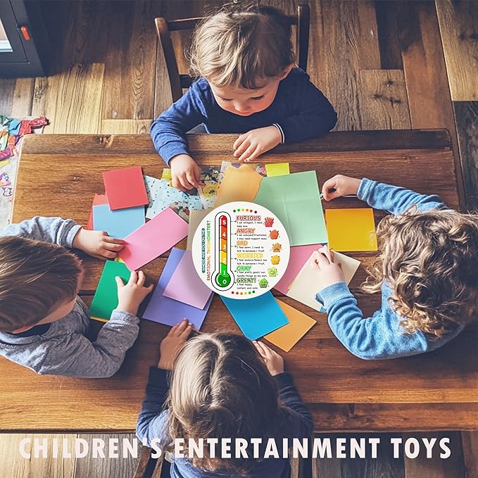 Feelings Wheel, Double-Sided Emotion Wheel with Stand, Counseling Office Must Have, Feelings Wheel Suitable for Therapy Office Decor School Counseling Office Must Have (WD, 1)