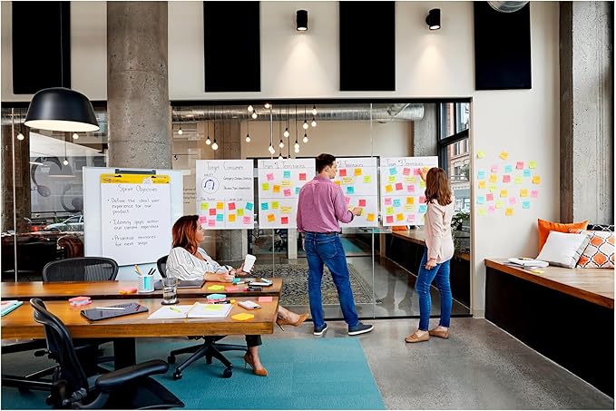 Post-it Super Sticky Easel Pad 25 x 30 Inches 30 Sheets/Pad 2 Pads (560) Large White Grid Premium Self Stick Flip Chart Paper Super Sticking Power